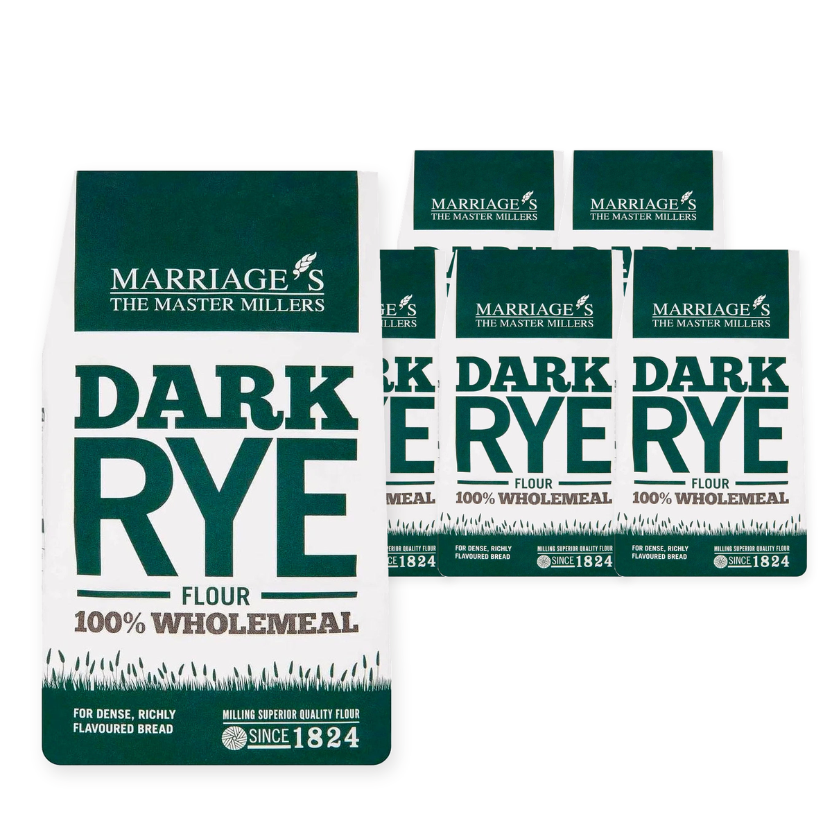 Marriages Millers Dark Rye Flour 1KG (Case of 6) – case pack