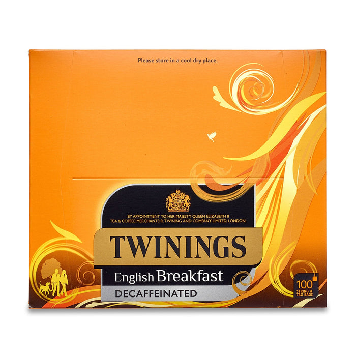 Twinings English Breakfast Decaf 100 String & Tag