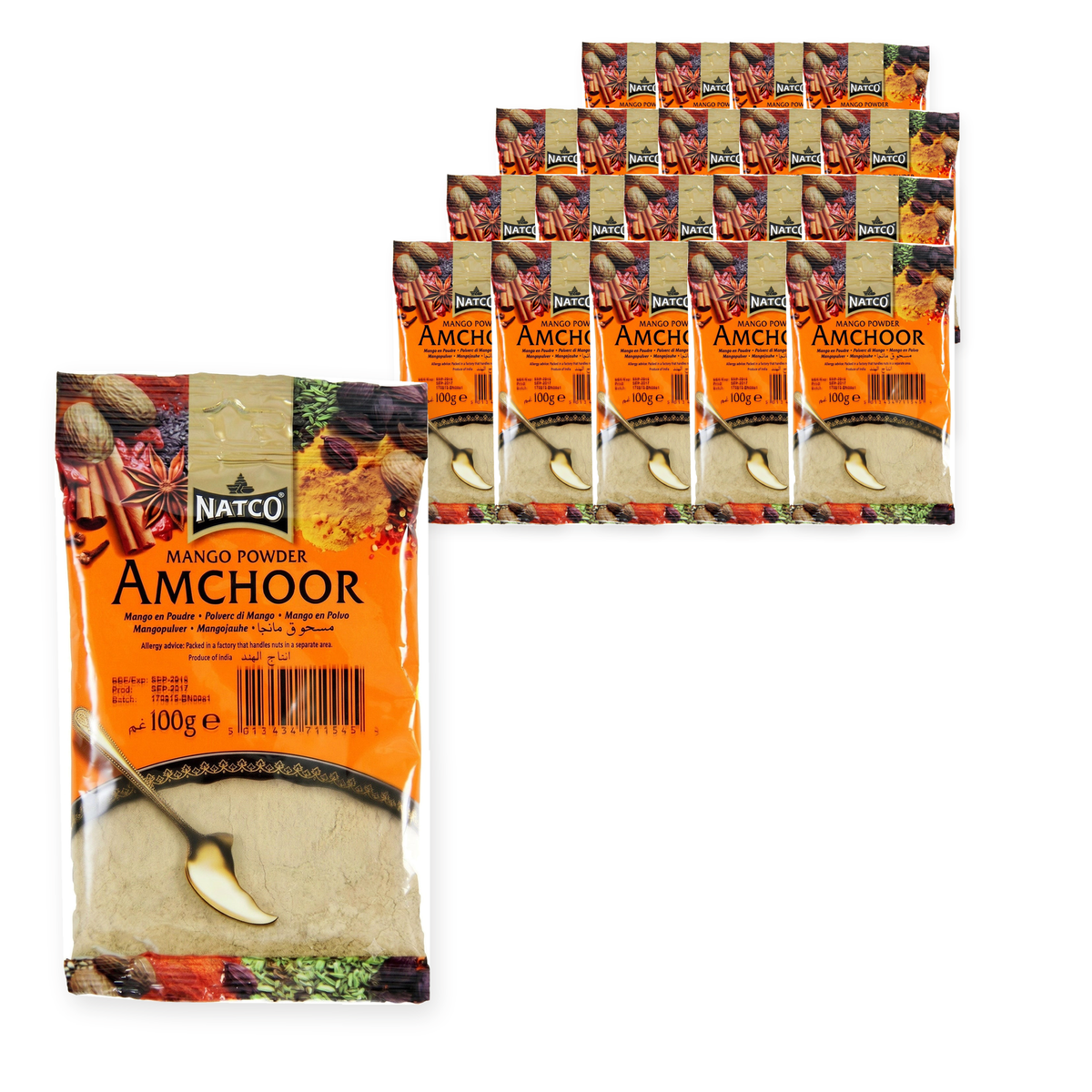 Natco Amchoor Powder Refill Pack 100G (Case of 20) – case pack
