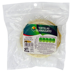 10Cm White Corn Tortilla Mexicana Zip-Lock 20Pcs
