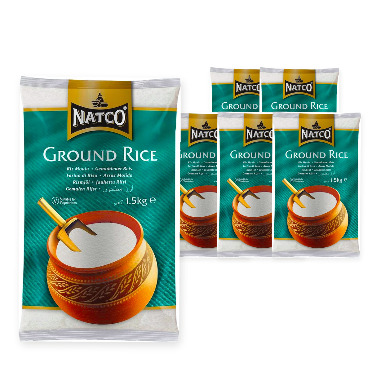 Natco Ground Rice 1.5KG (Case of 6) – case pack