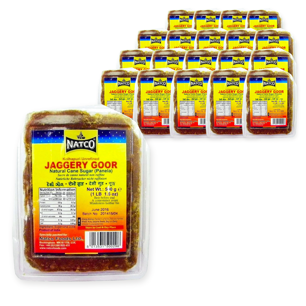 Natco Jaggery 1kg (Case of 20) – case pack