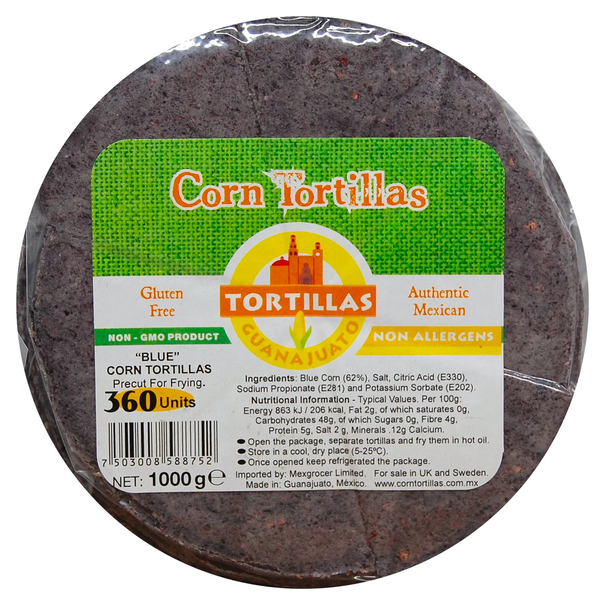 15cm Blue Corn Tortilla Mexican 1kg