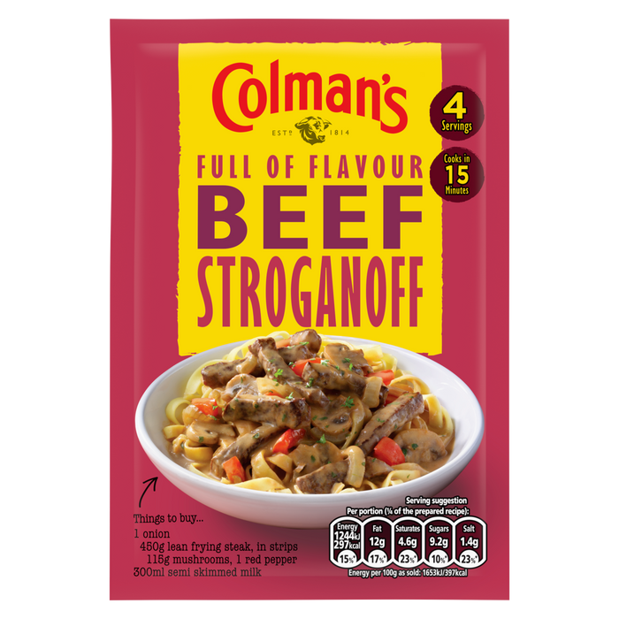 Colman's Beef Stroganoff Mix Sachet 39G (Case of 16)
