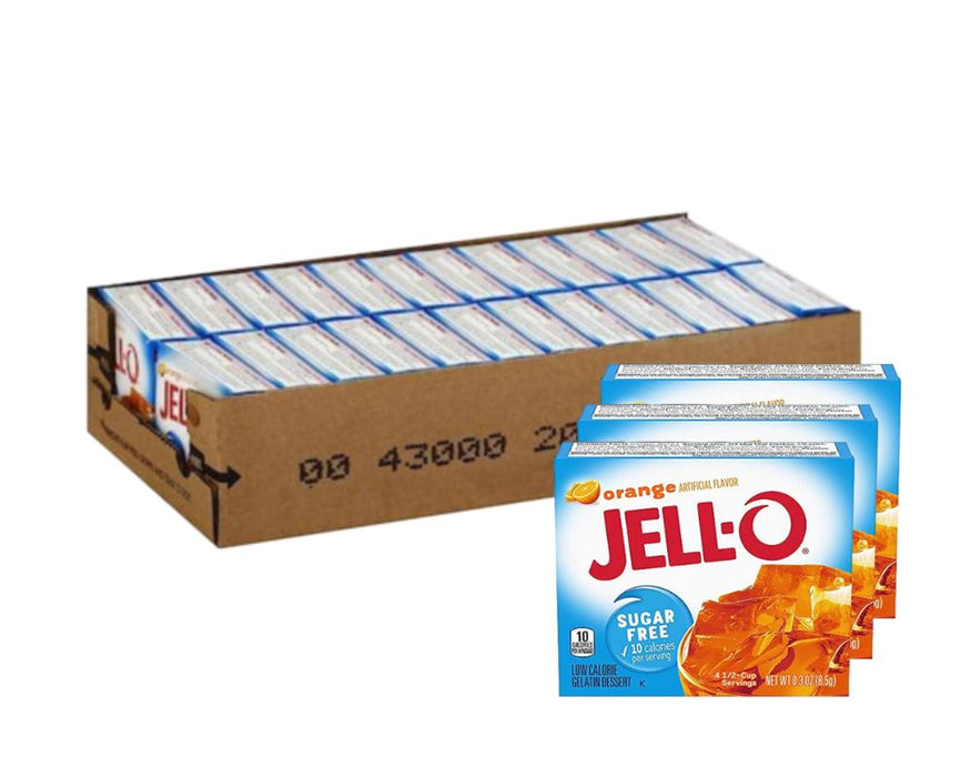 Jell-O Sugar Free Orange Gelatin 0.3oz (Case of 24)