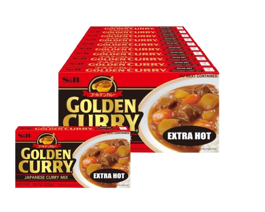 S&B Golden Curry Extra Hot 220G (Case of 20)