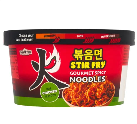 Tiger Tiger Stir Fry Noodles Hot Chicken Flavour 162G