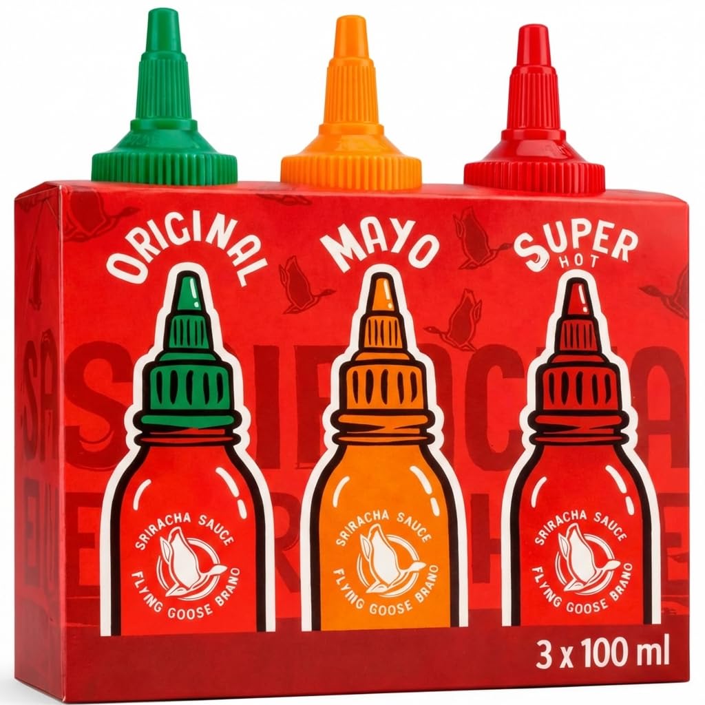 Flying Goose Sriracha Mixed Pack 3 x 100ml (Original, Mayo, Super Hot)