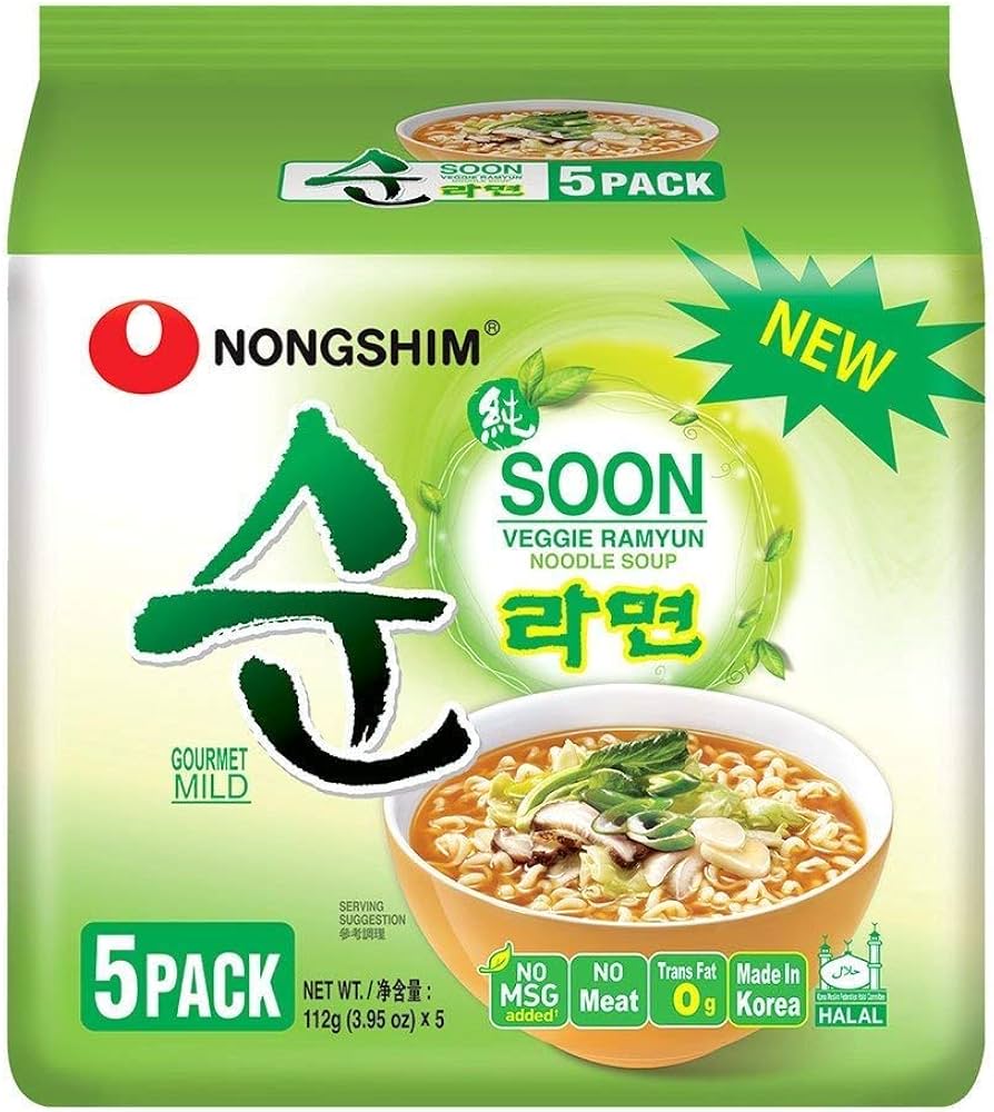 Nongshim Soon Veggie Ramyun Noodle 112gx5