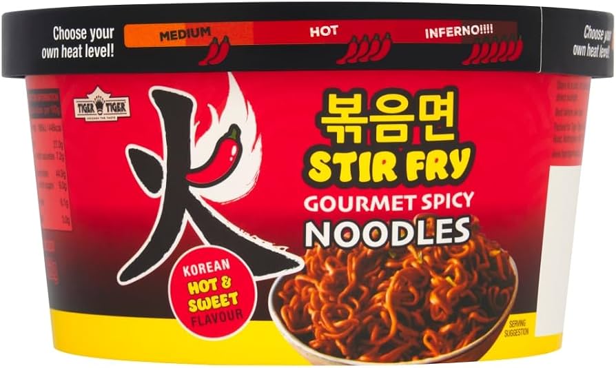 Tiger Tiger Stir Fry Noodles Hot and Sweet Flavour 162G