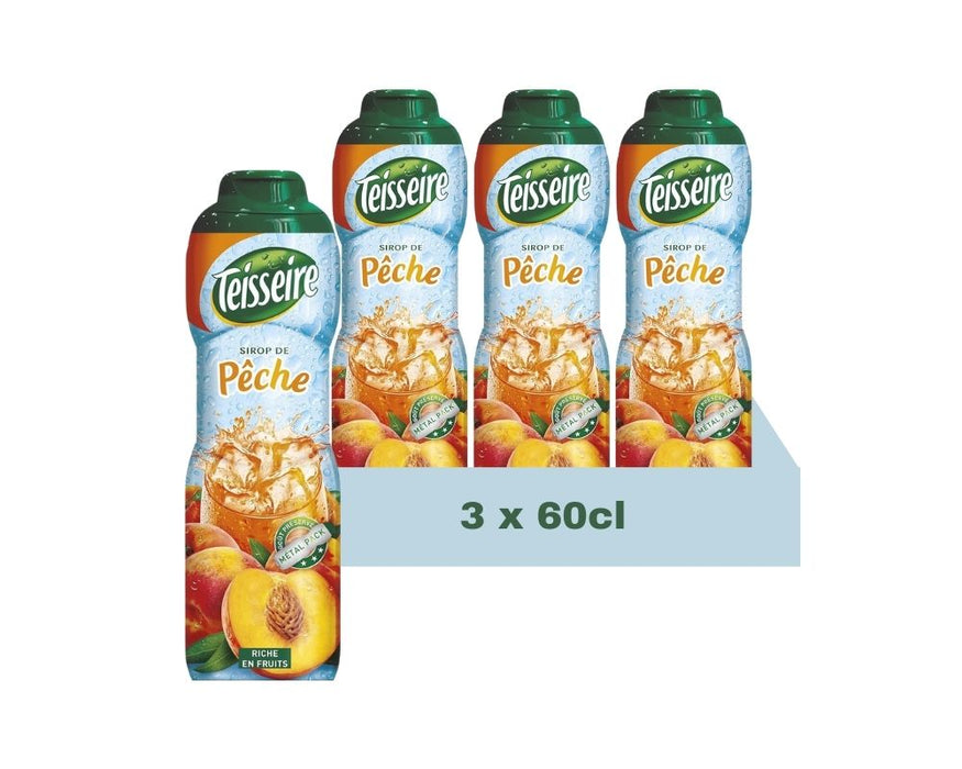 Teisseire Peach Cordial 60Cl (Case of 3)