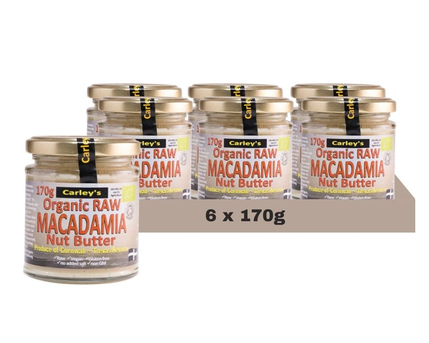 Carley's Organic Raw Macadamia Nut Butter 170G (Case of 6)