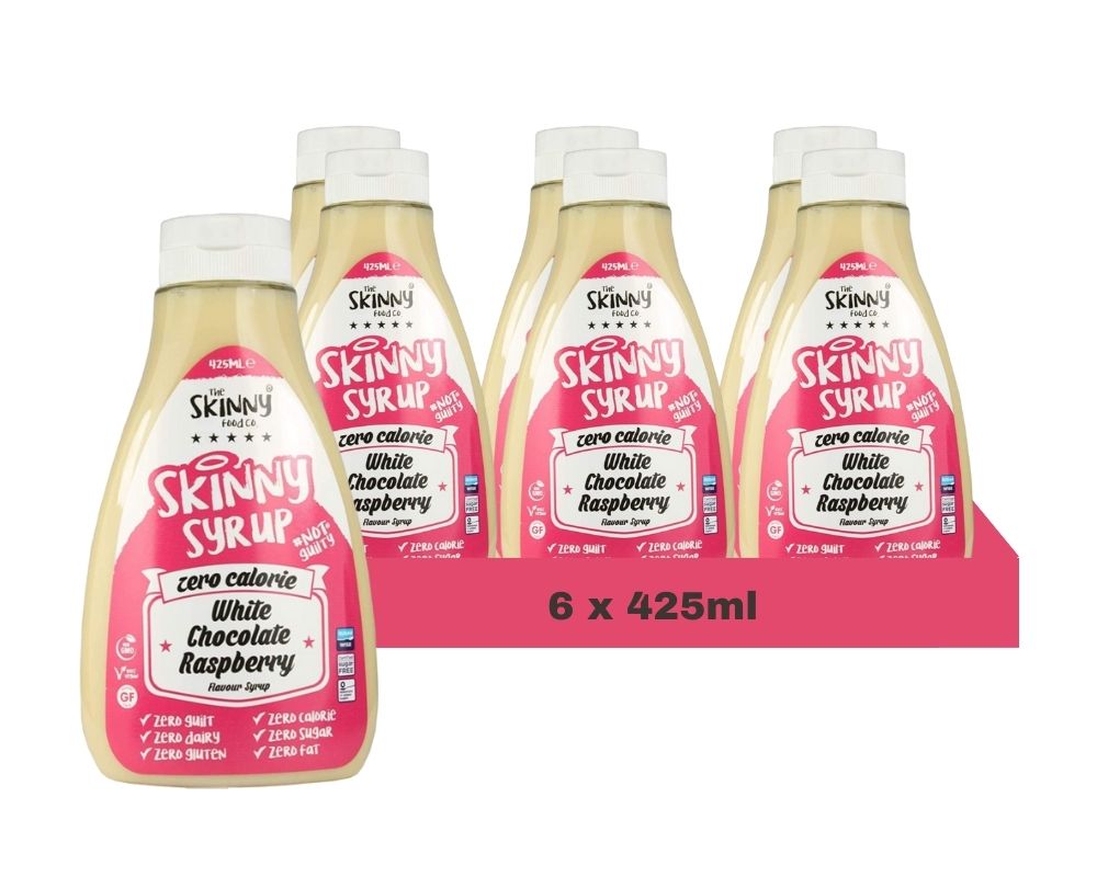 Skinny Syrup Zero Calorie White Chocolate Raspberry Sugar Free 425Ml (Case of 6)