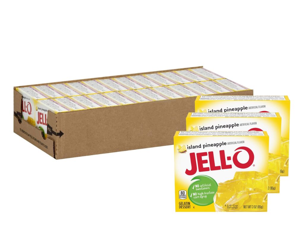 Jell-O Island Pineapple Gelatin 3oz (Case of 24)