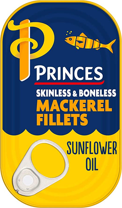 Princes Mackerel Fillets in Sunflower Oil Tin 125G (Case of 10)