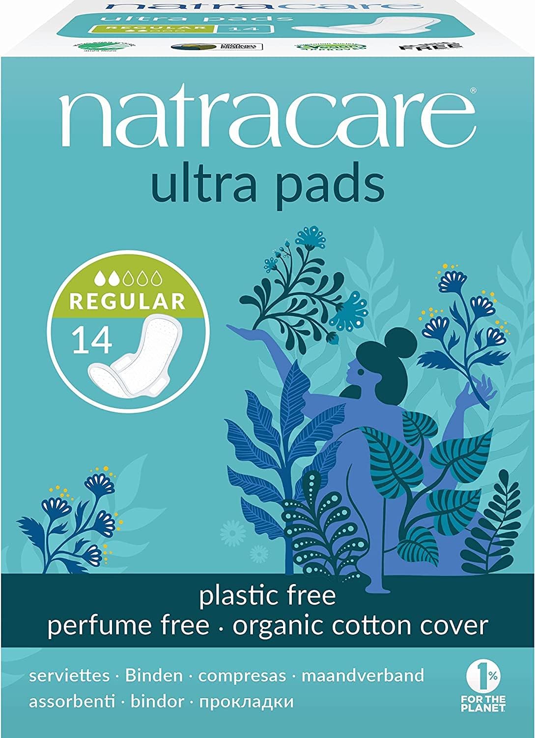 Natracare Regular Ultra Pads With Wings 14s