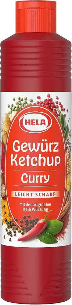 Hela GewüRz Ketchup Curry Leicht Scharf 800ml (Case of 12)
