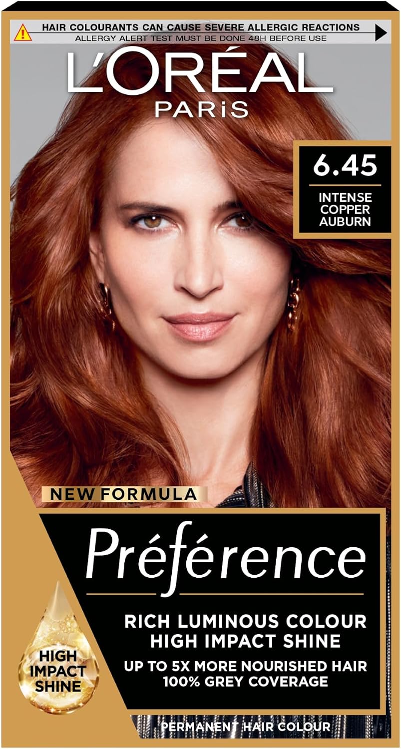 L'Oreal Paris Preference Permanent Hair Dye Intense Copper Auburn 6.45