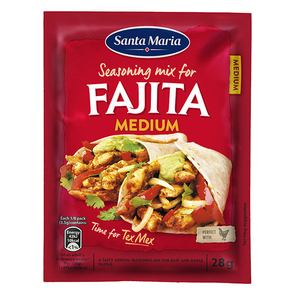 Santa Maria Fajita Medium Seasoning Mix 28G (Case of 20)