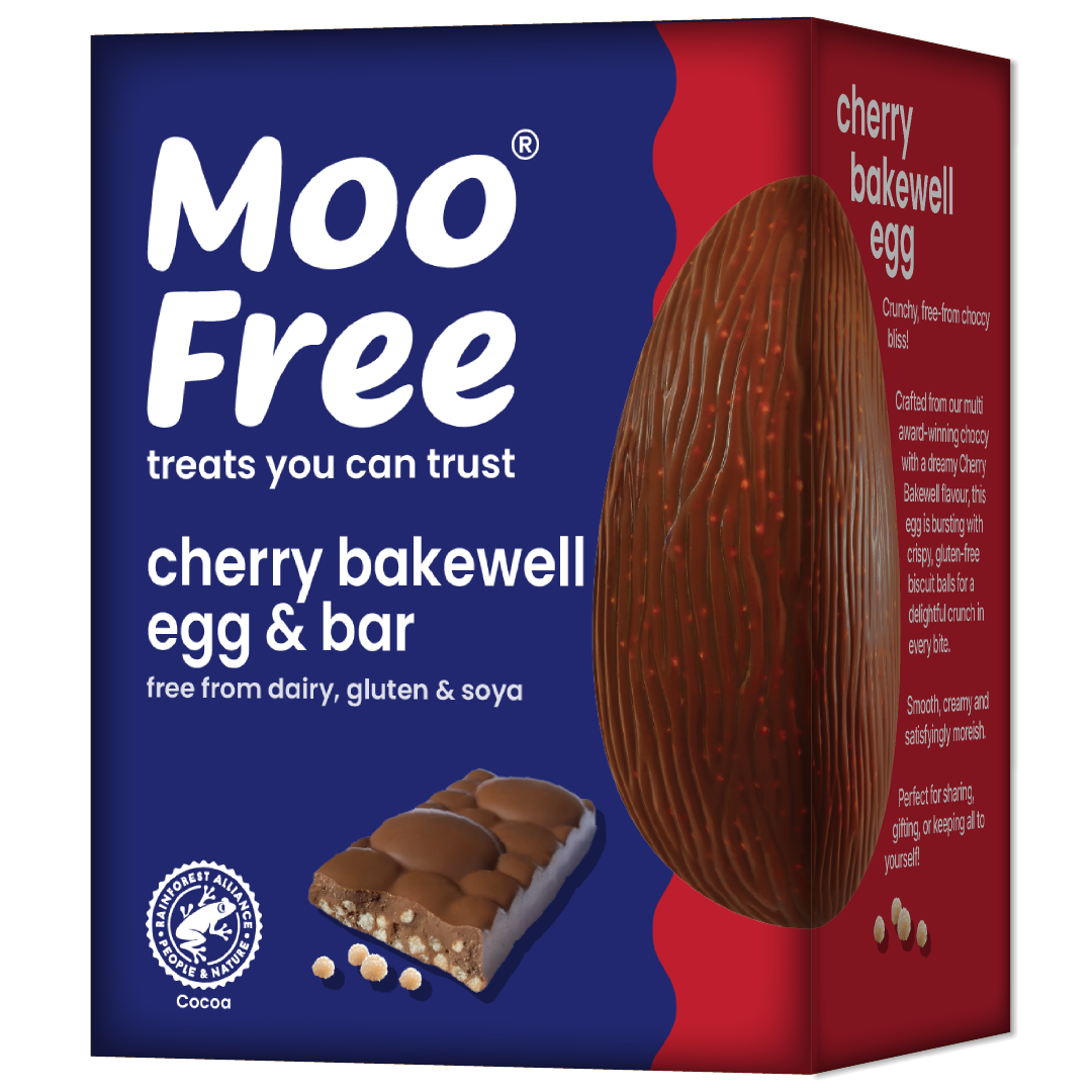 Moo Free Cherry Bakewell Egg And Bar 135G