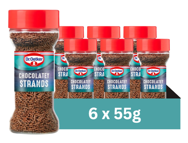 Dr Oetker Chocolate Flavoured Strands 55G (Case 6)