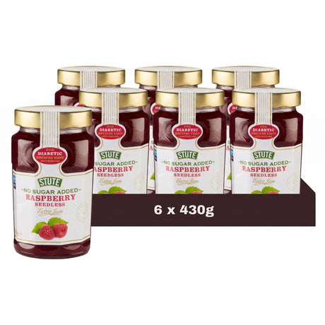Stute Diabetic Raspberry Seedless Extra Jam 430g (Case of 6)