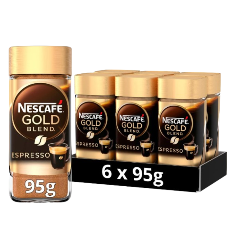 Nescafe Gold Blend Espresso Instant Coffee 95G (Case of 6)
