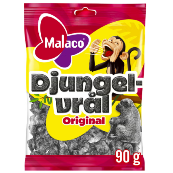 Malaco Djungelvral Salty Liquorice 90G