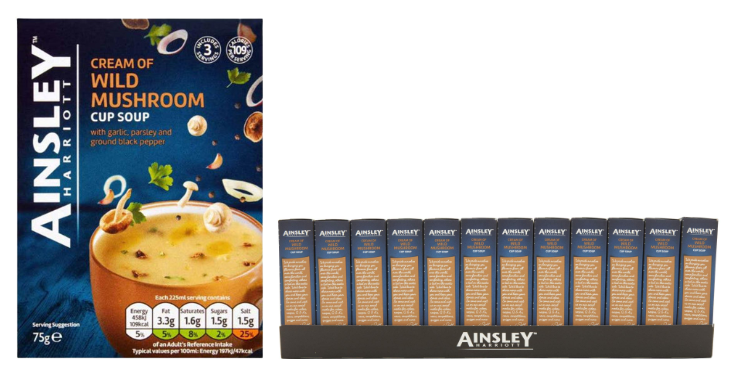 Ainsley Harriott Cream Of Wild Mushroom Cup 75G (Case 12)