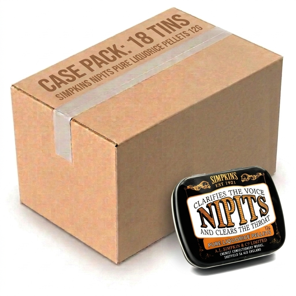 Simpkins Nipits Pure Liquorice Pellets 12G (Case of 18)