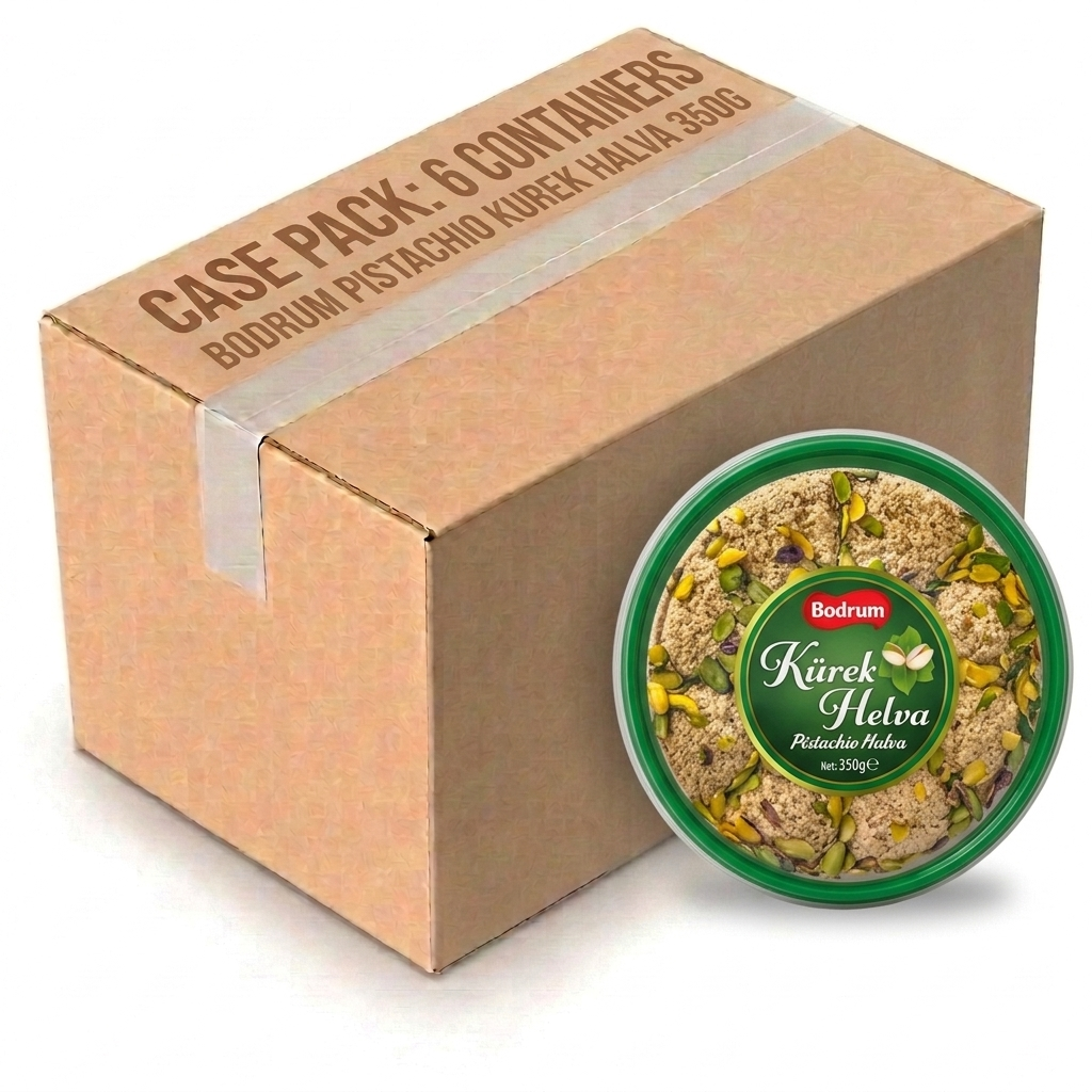 Bodrum Pistachio Kurek Halva 350G (Case of 6)