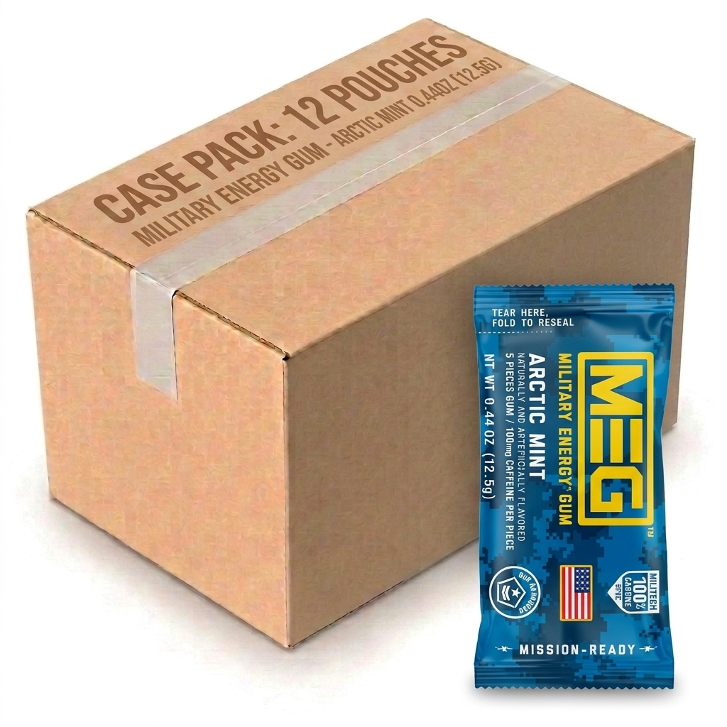 Military Energy Gum Pouch Arctic Mint 0.44oz (12.5g) (Case of 12)
