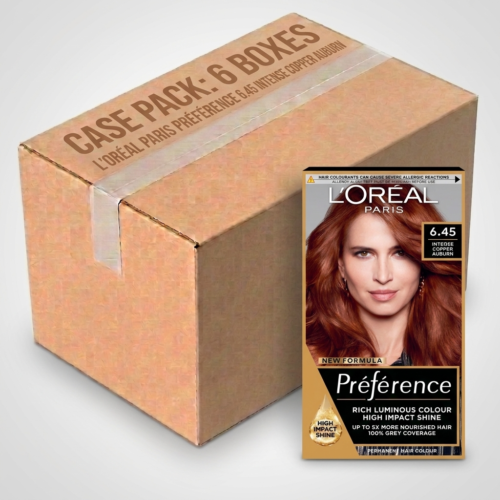 L'Oreal Paris Preference Permanent Hair Dye Intense Copper Auburn 6.45 (Case of 6)