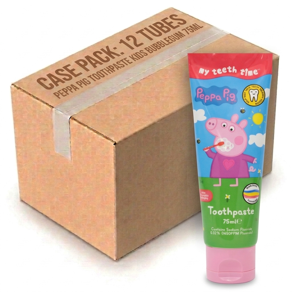 Peppa Pig Toothpaste Kids Bubblegum Flavour 75ML (Case of 12)