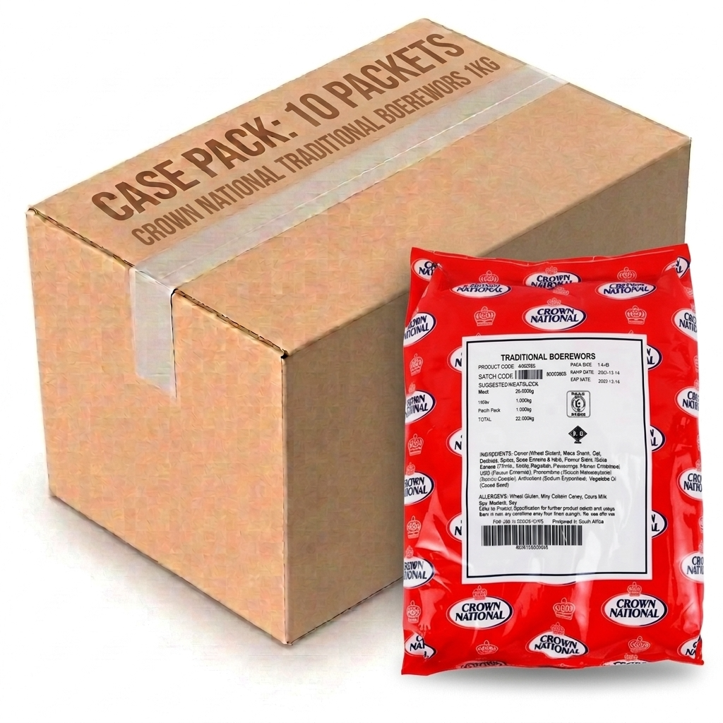 Crown National Traditional Boerewors 1KG (Case of 10)
