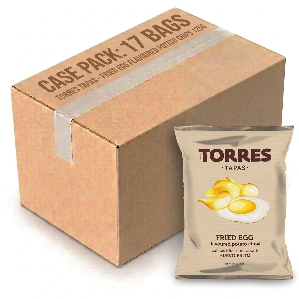 Torres Tapas Fried Egg Flavoured Potato Chips 125G (Case of 17)