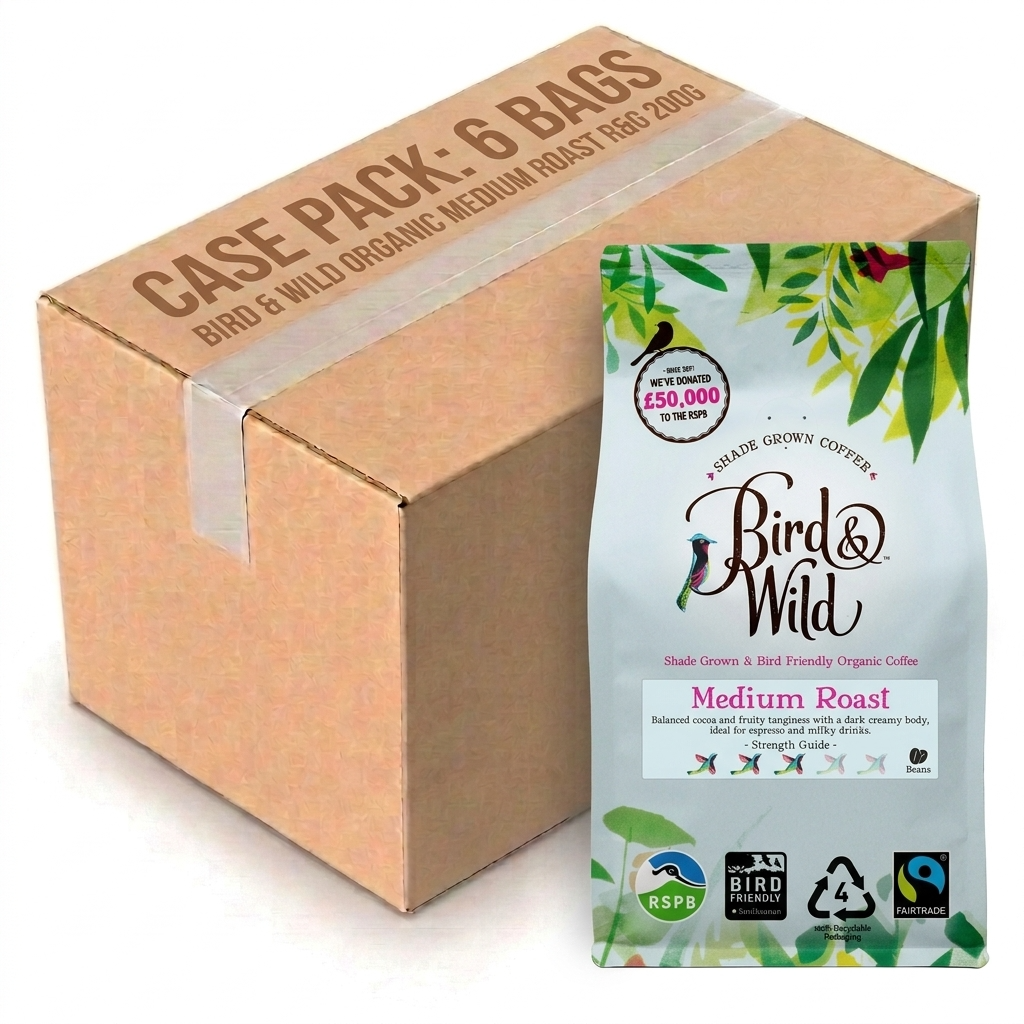 Bird & Wild Organic Medium Roast R&G 200G (Case of 6)
