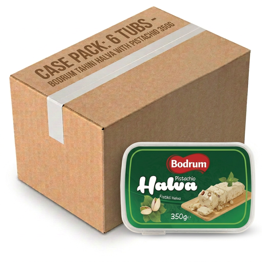 Bodrum Tahini Halva With Pistachio 350G (Case of 6)