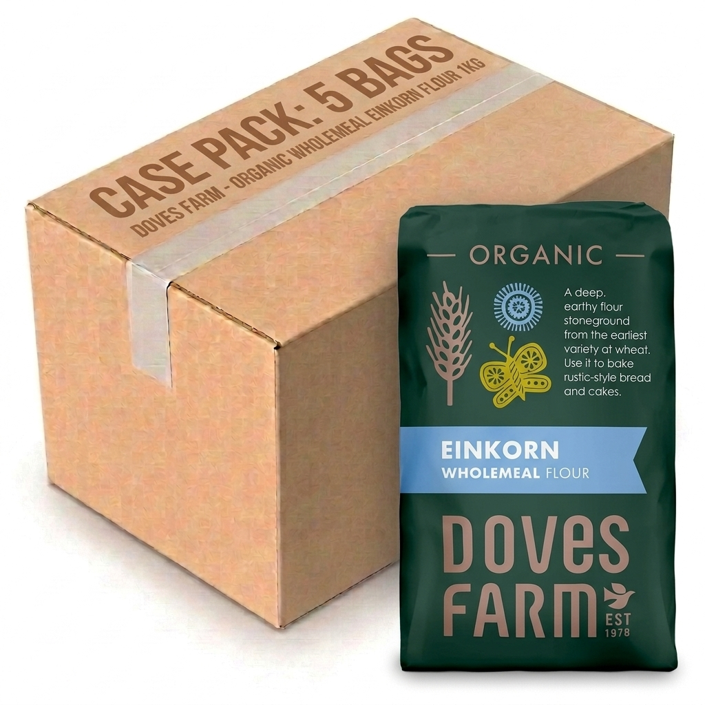 Doves Farm Organic Wholemeal Einkorn Flour 1KG (Case of 5)