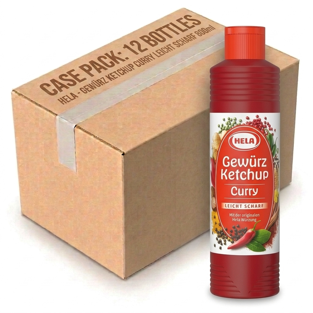 Hela GewüRz Ketchup Curry Leicht Scharf 800ml (Case of 12)
