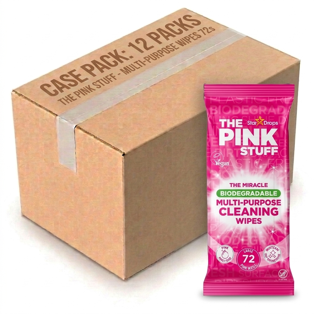 The Pink Stuff Multi Purpose Wipes 72s (Case of 12)