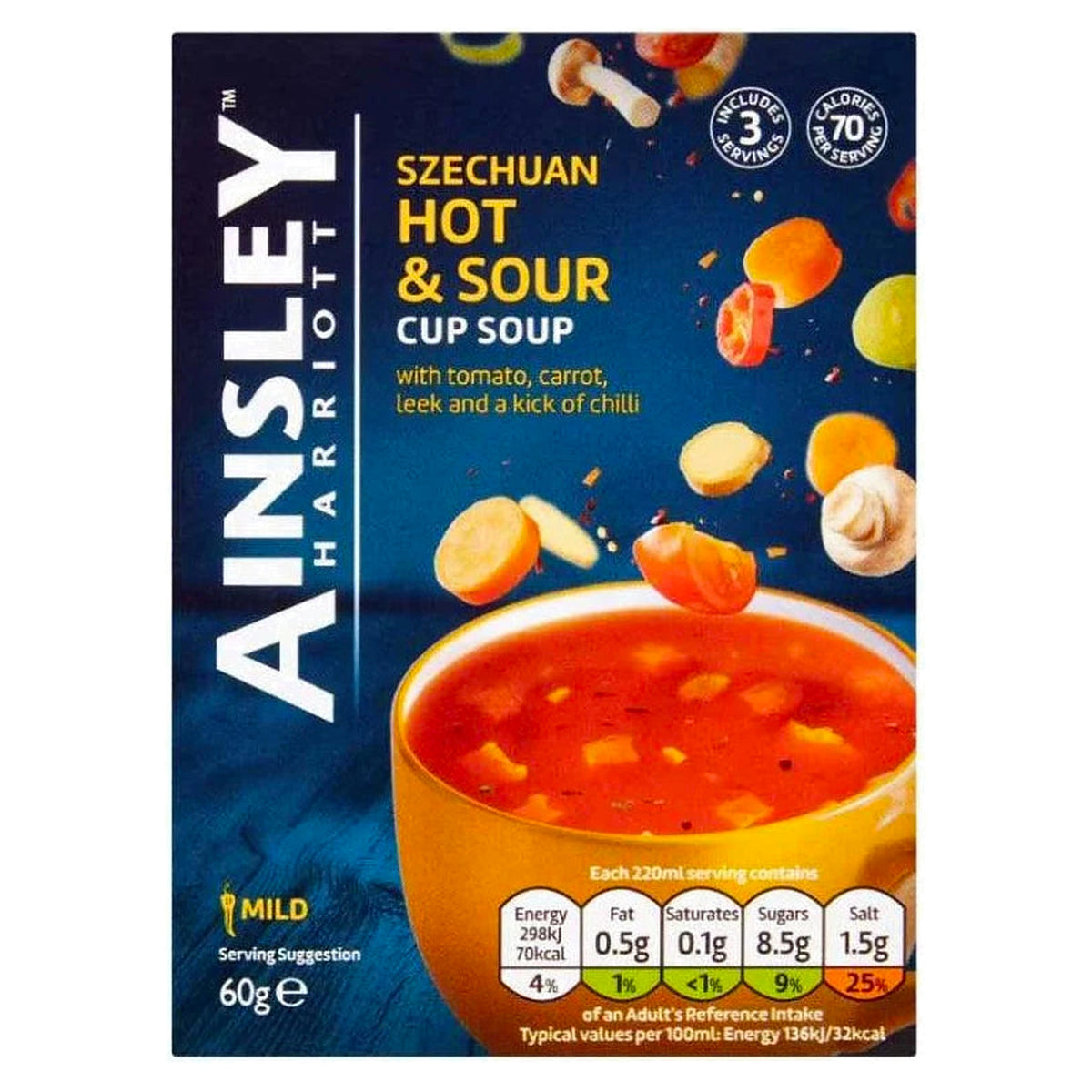 Ainsley Harriott Szechuan Hot & Sour Cup Soup 60G