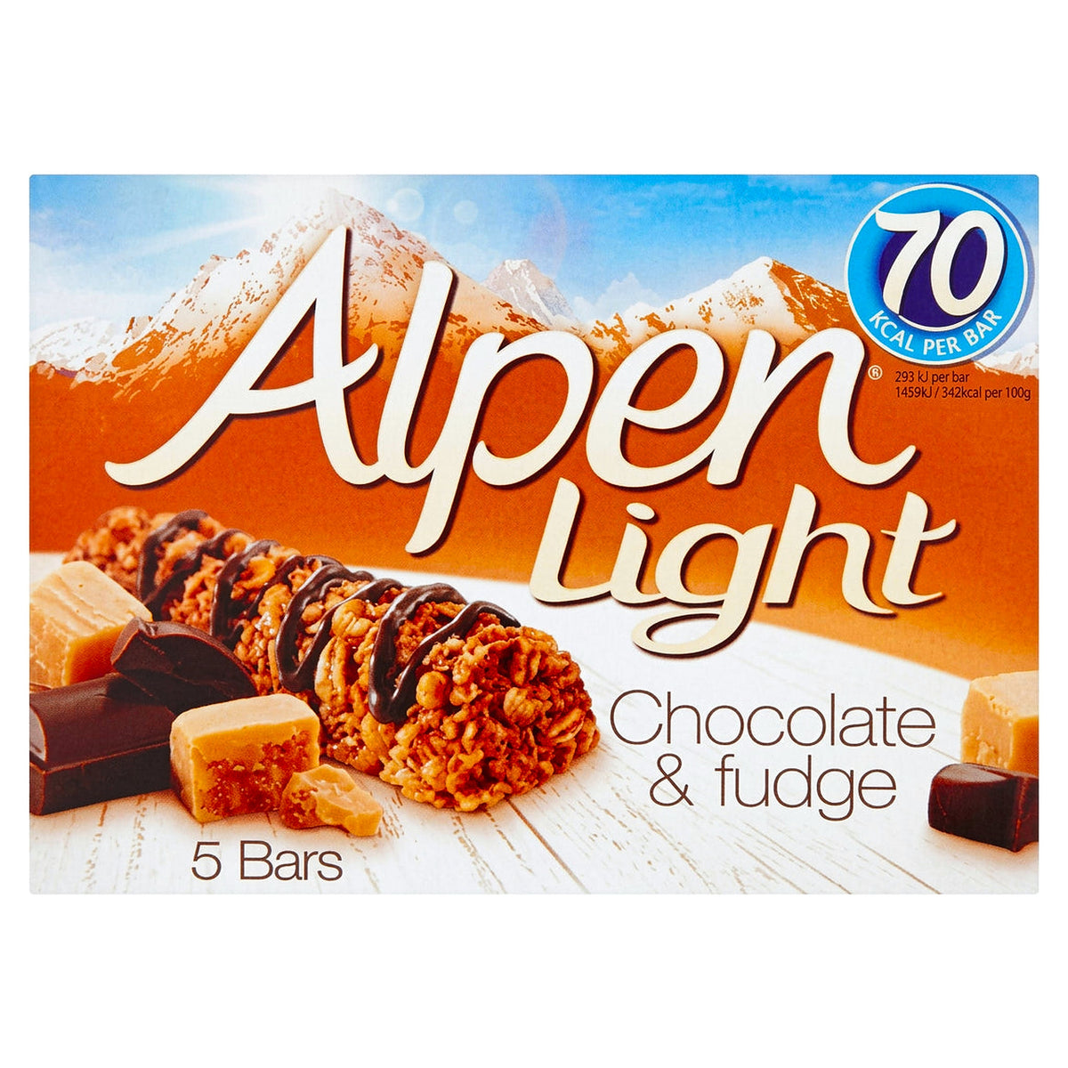 Alpen Light Chocolate & Fudge Cereal Bar 5x95g