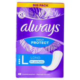 Always Dailies Protect Liners Long 0% Perfume 48s