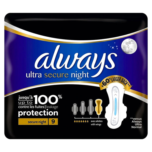 Always Ultra Secure Night Wings 9S