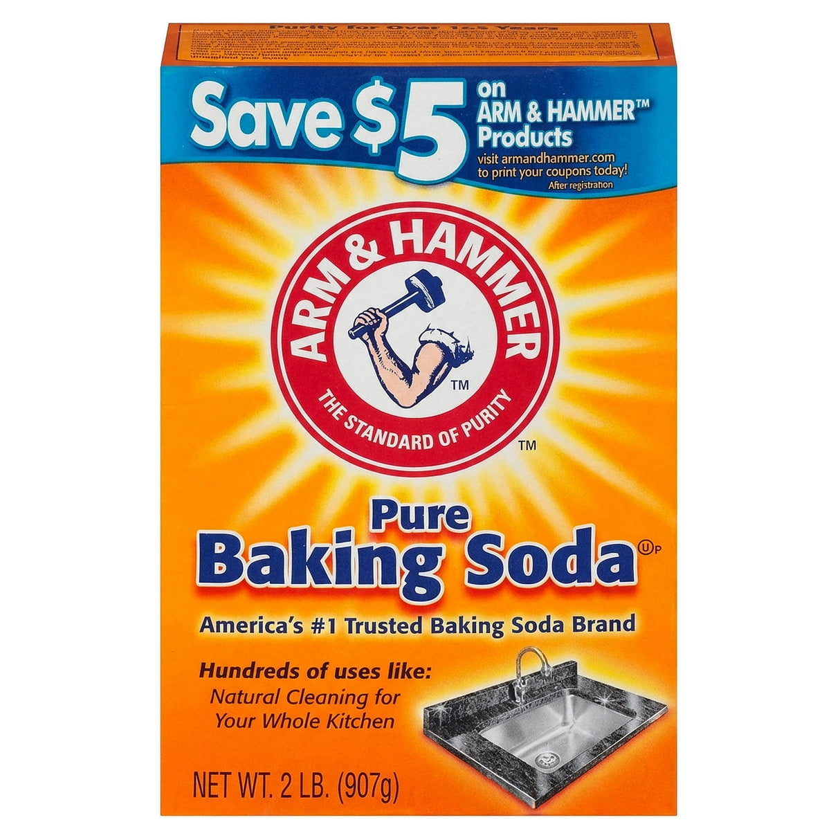Arm & Hammer Pure Baking Soda 907G (32Oz)