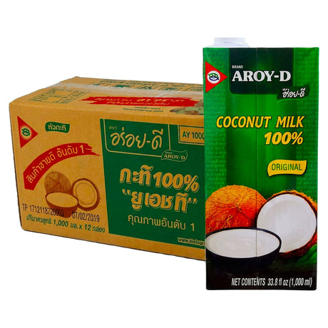 Aroy-D Coconut Milk Tetra Pack 1L (Case of 12)