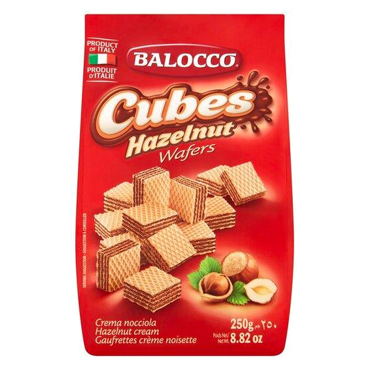 Balocco Wafers - Cubes Hazelnut 250G