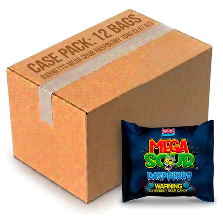 Barnetts Mega Sour Raspberry 104G (Case of 12)
