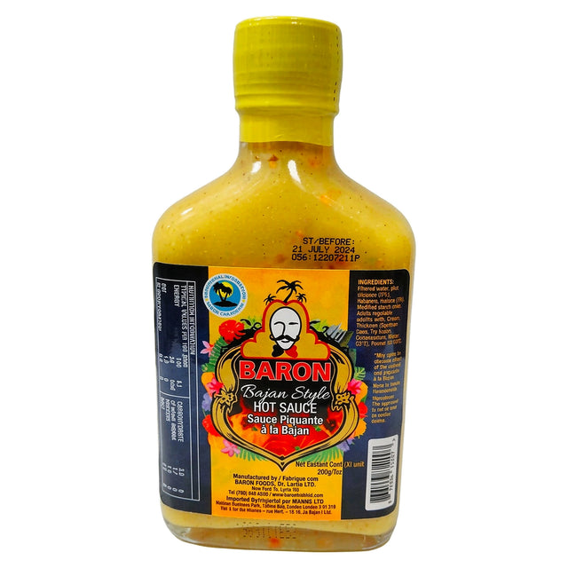 Baron Bajan Style Hot Sauce 200ML